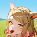 さくらんぼを食べる猫娘 6枚目