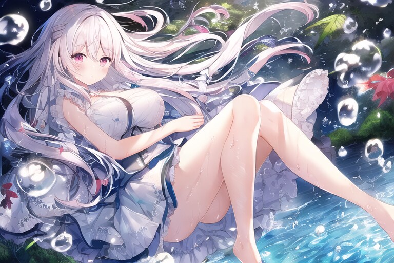 水辺のお嬢様