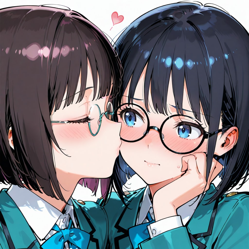 百合キスメガネっ娘ちゃんたち | の人気AIイラスト・グラビア