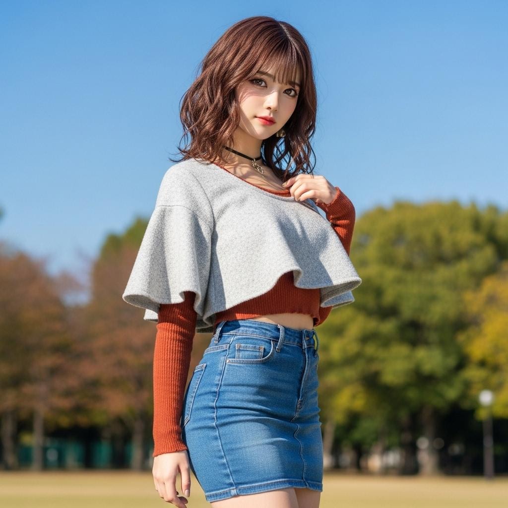 秋の公園で日向ぼっこ