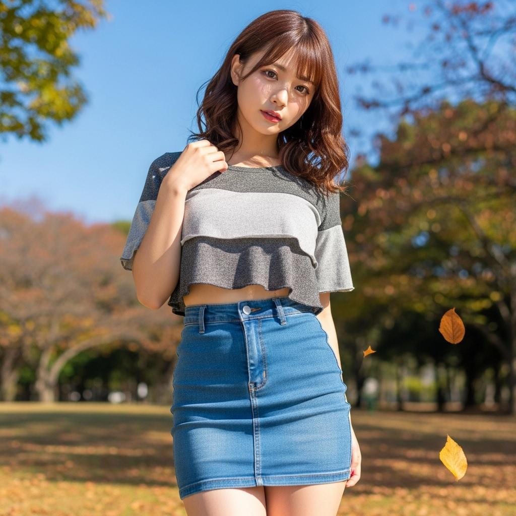 秋の公園で日向ぼっこ