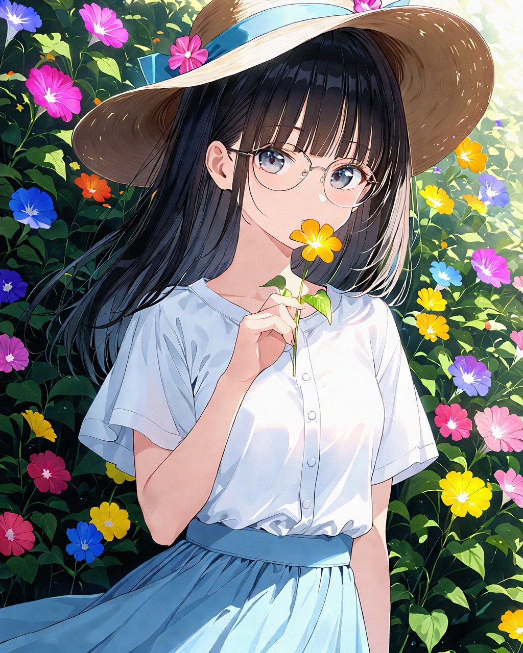 お花に、ちゅ