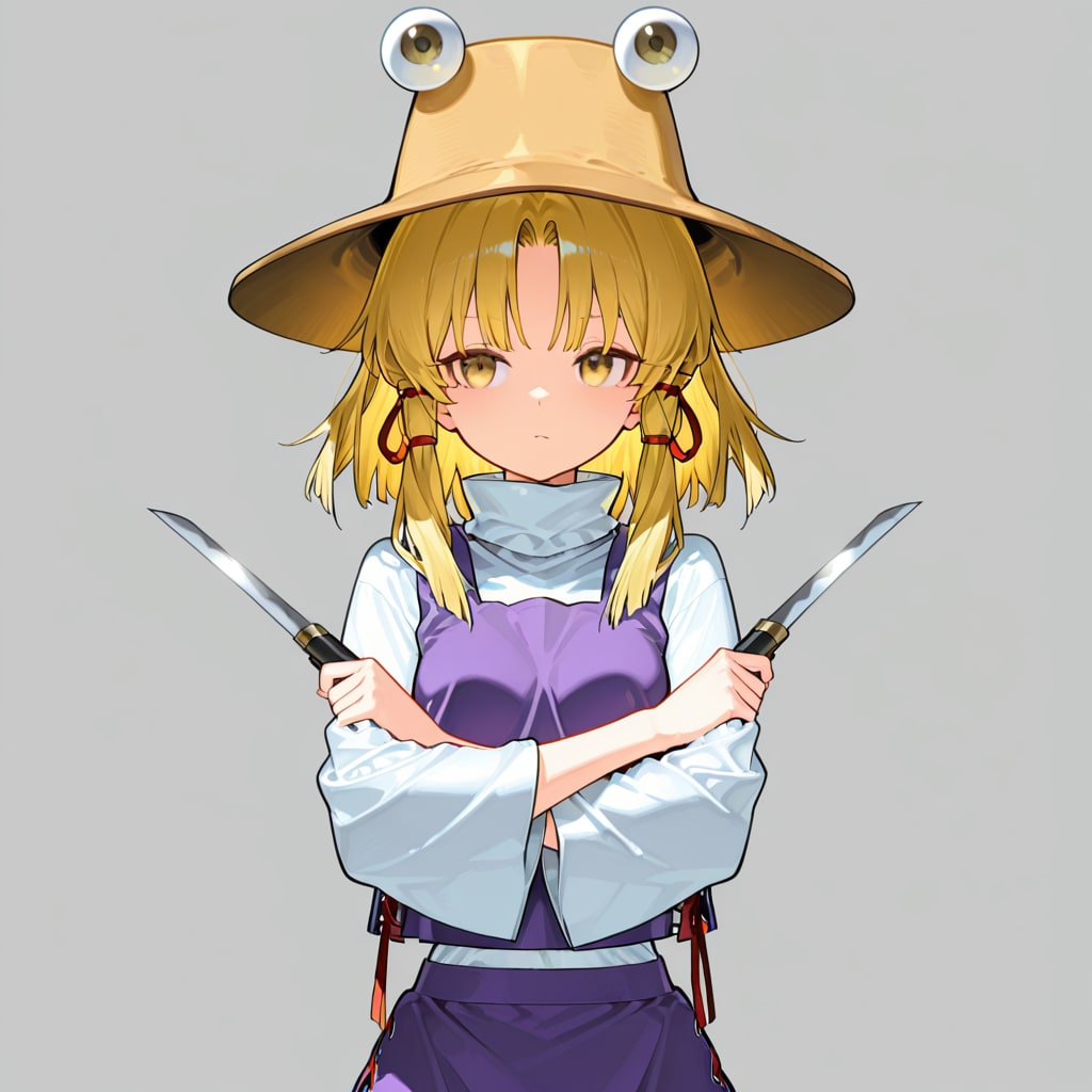 刃物を持つ諏訪子