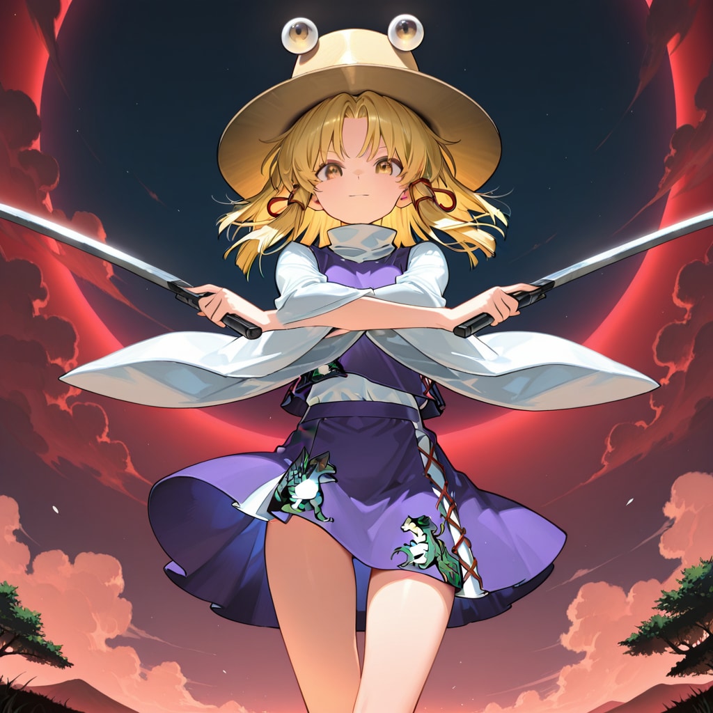 刃物を持つ諏訪子 | の人気AIイラスト・グラビア