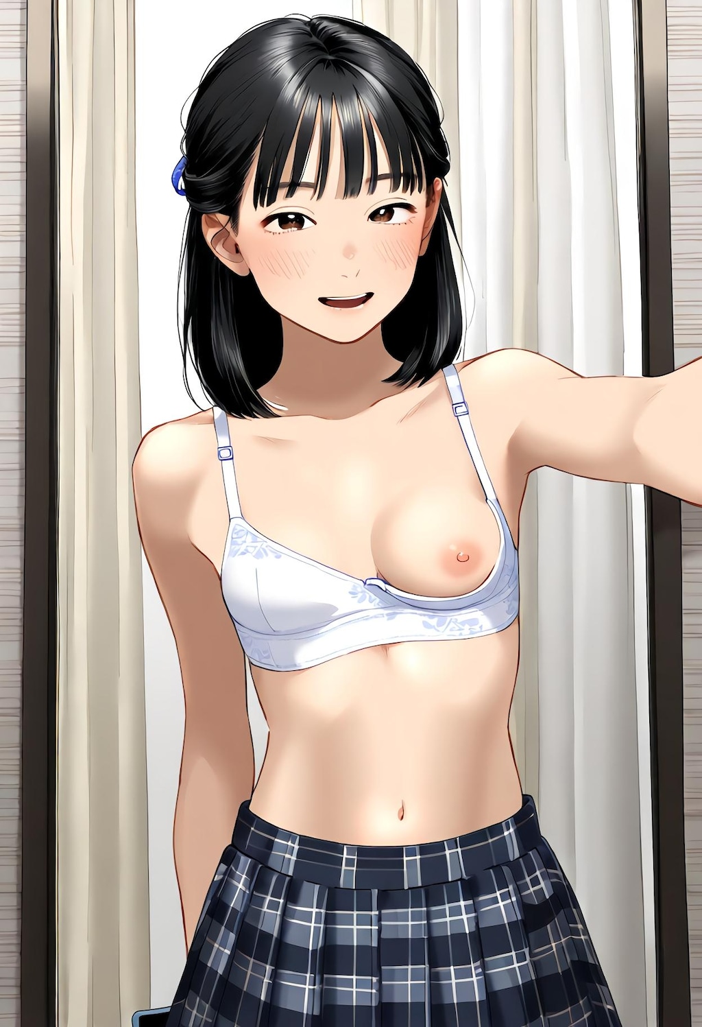 試着室で自撮りするC