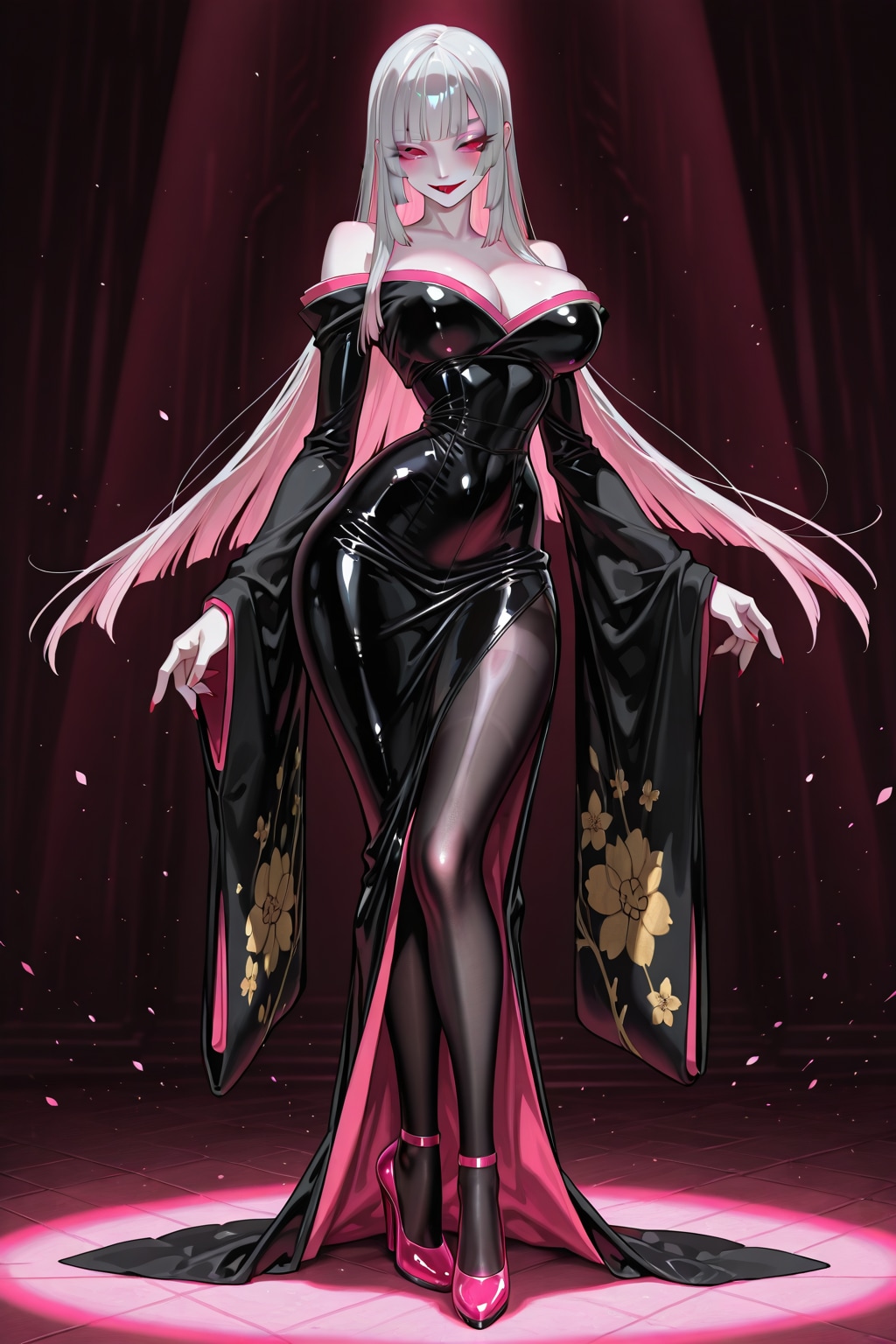 サテンドレス