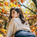 紅葉の下でローアングルから 4枚目