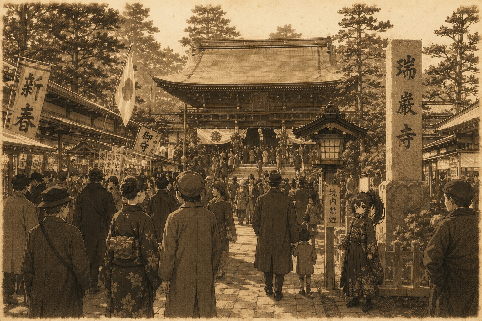 正月の瑞巌寺
