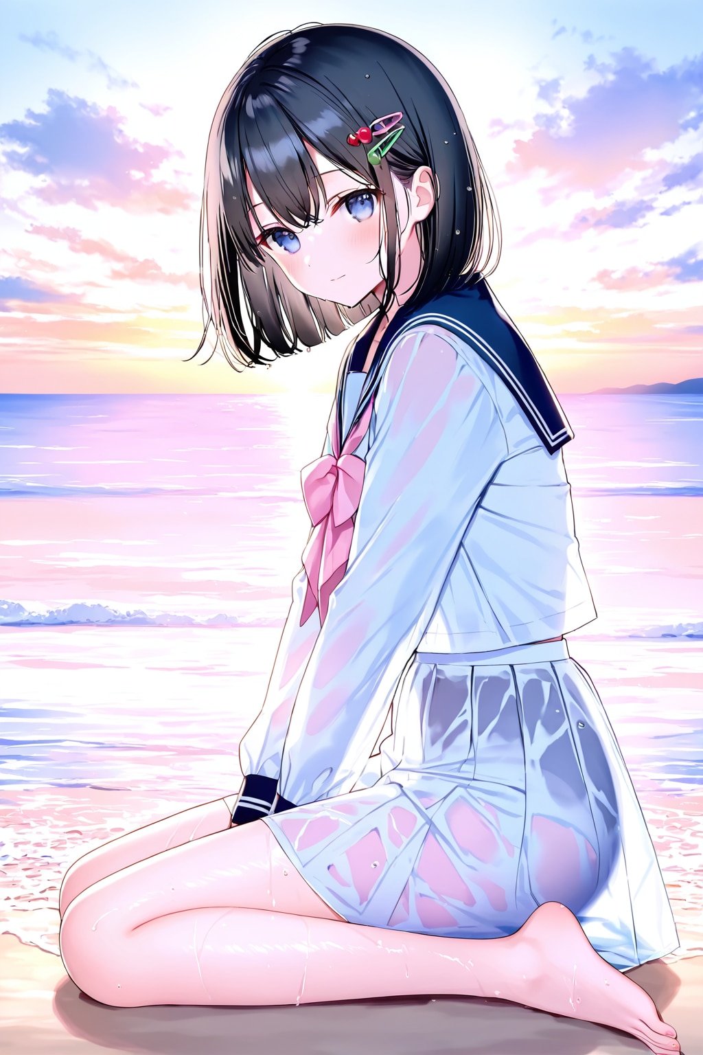 セーラー服と砂浜(LILAC)(29)