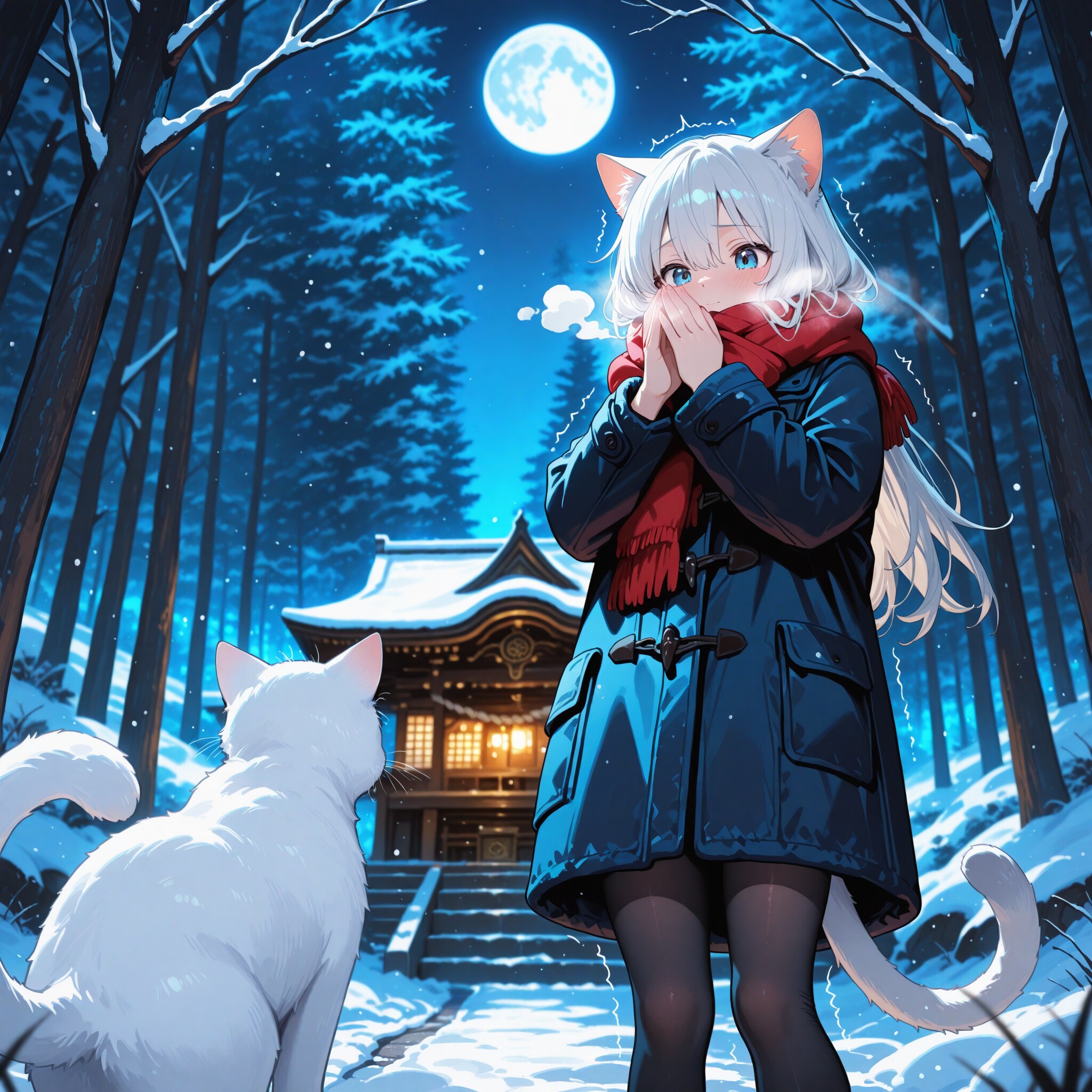 大晦日、深夜、神社