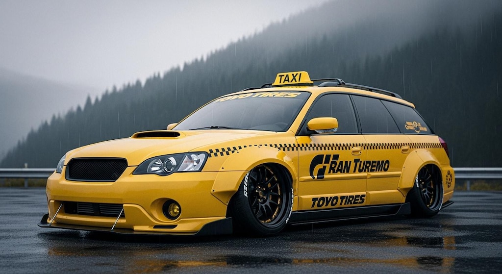 アウトバックイエロータクシーのドリ車