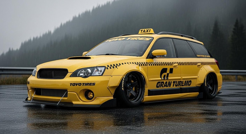 アウトバックイエロータクシーのドリ車