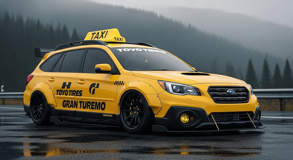 アウトバックイエロータクシーのドリ車