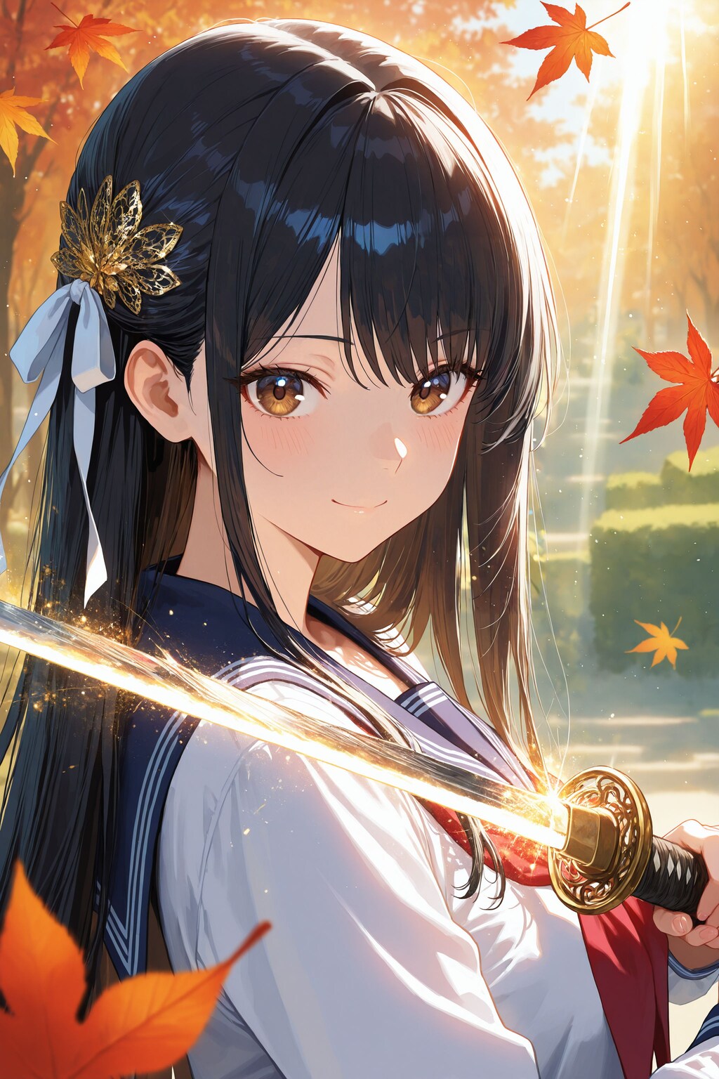 異世界神社の巫女さん（神楽さん）制服・戦闘モード