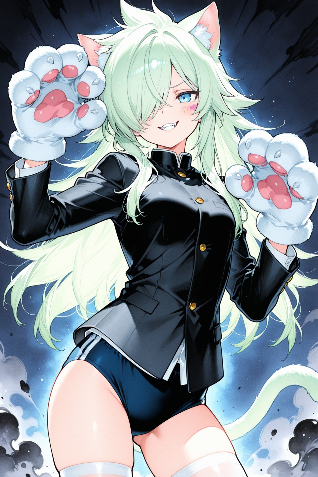 学ランブルマの緑髪ちゃん