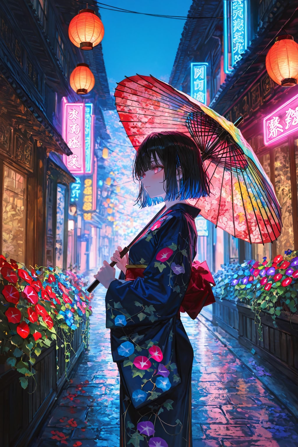 あさがおとネオン | の人気AIイラスト・グラビア