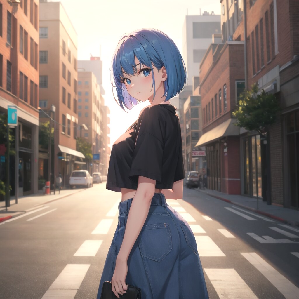 街角に差し込む朝の光