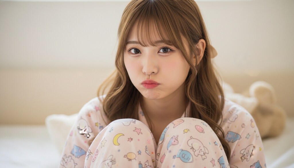 「あわわ…また転びました…（ぷくー）」