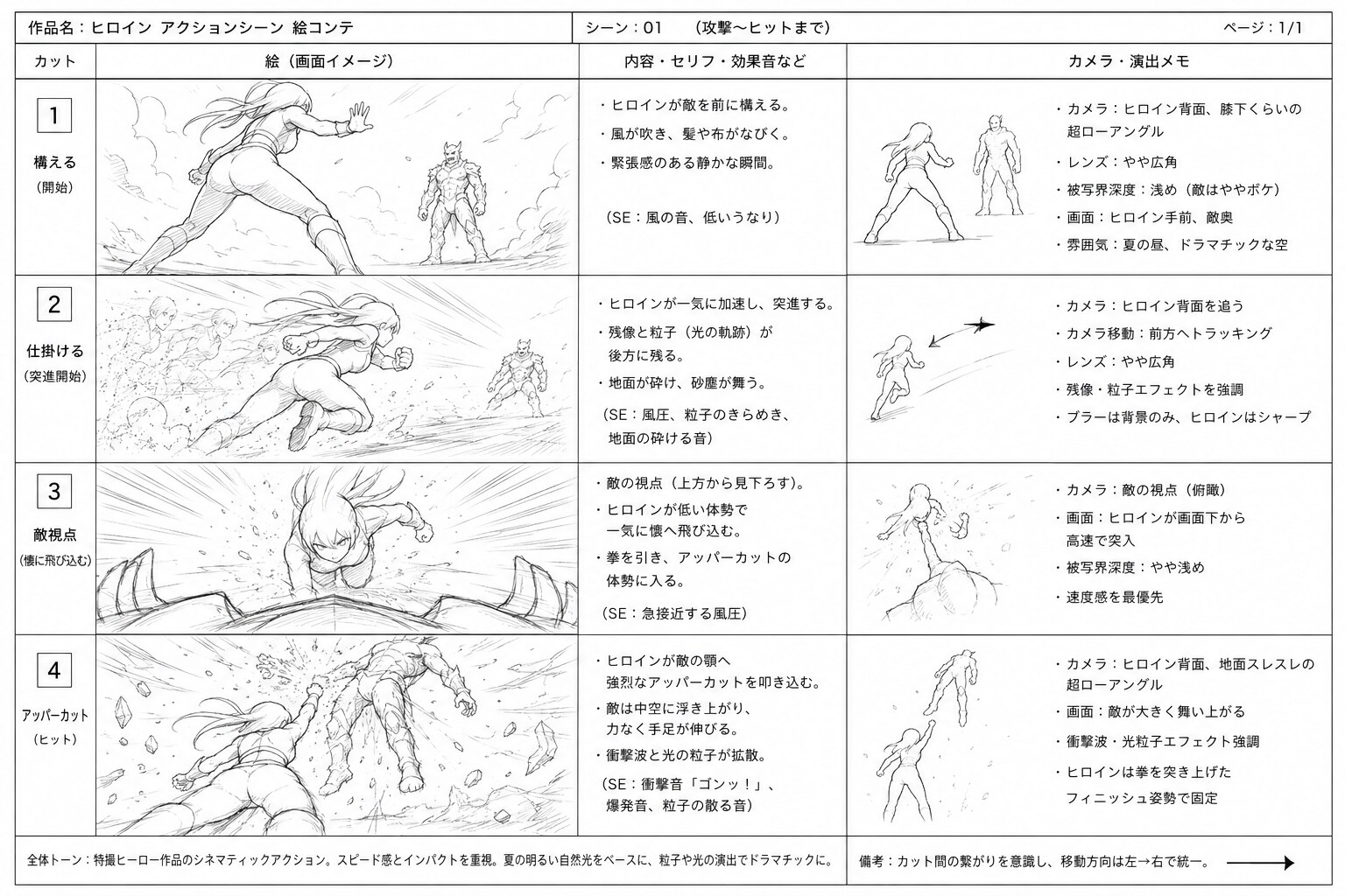 こんな漫画を生成したいんですよ。