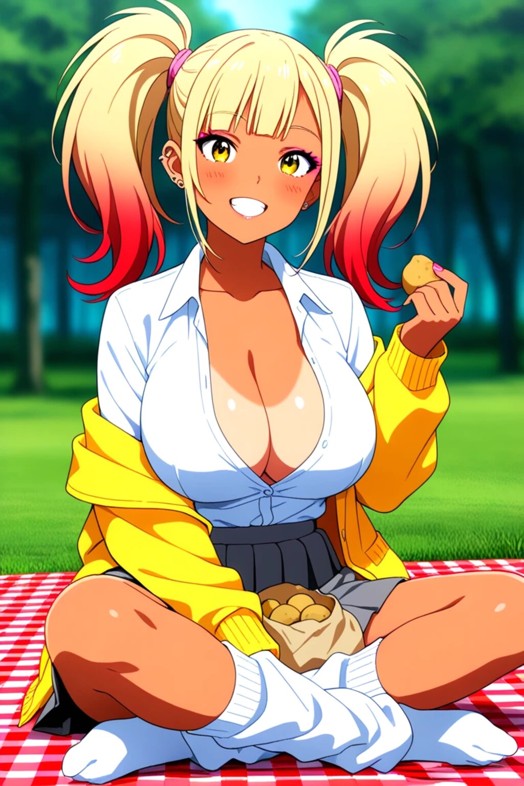 ギャル子　ピクニックとじゃがいもin seaART