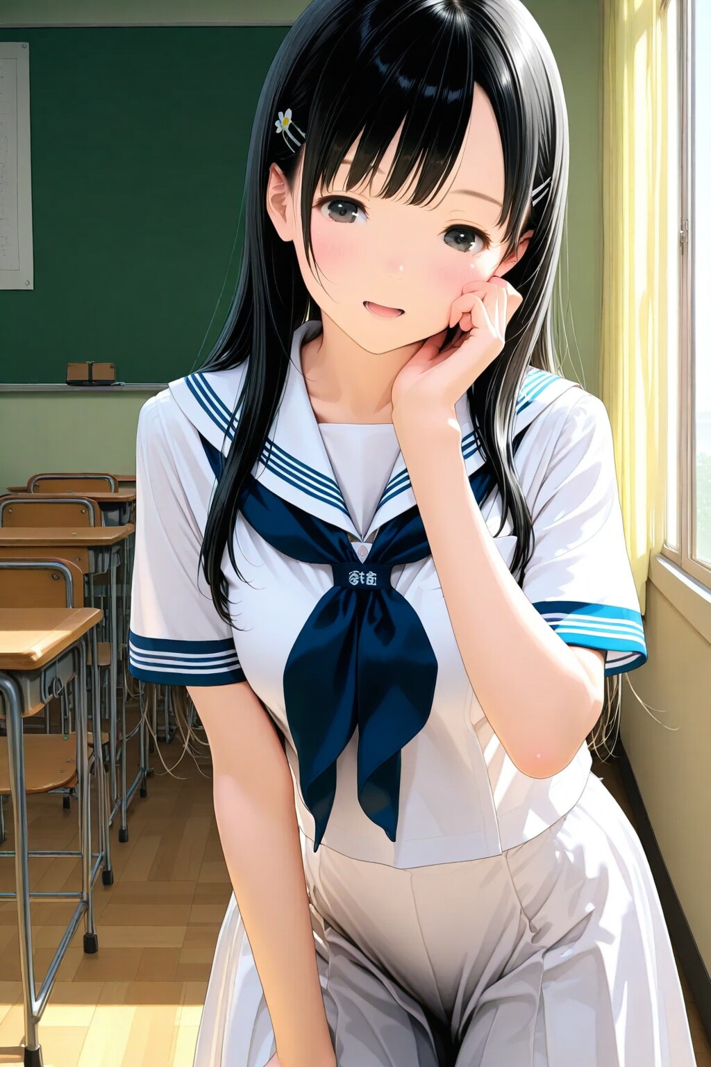 白セーラーな三女ちゃん☃️✨
