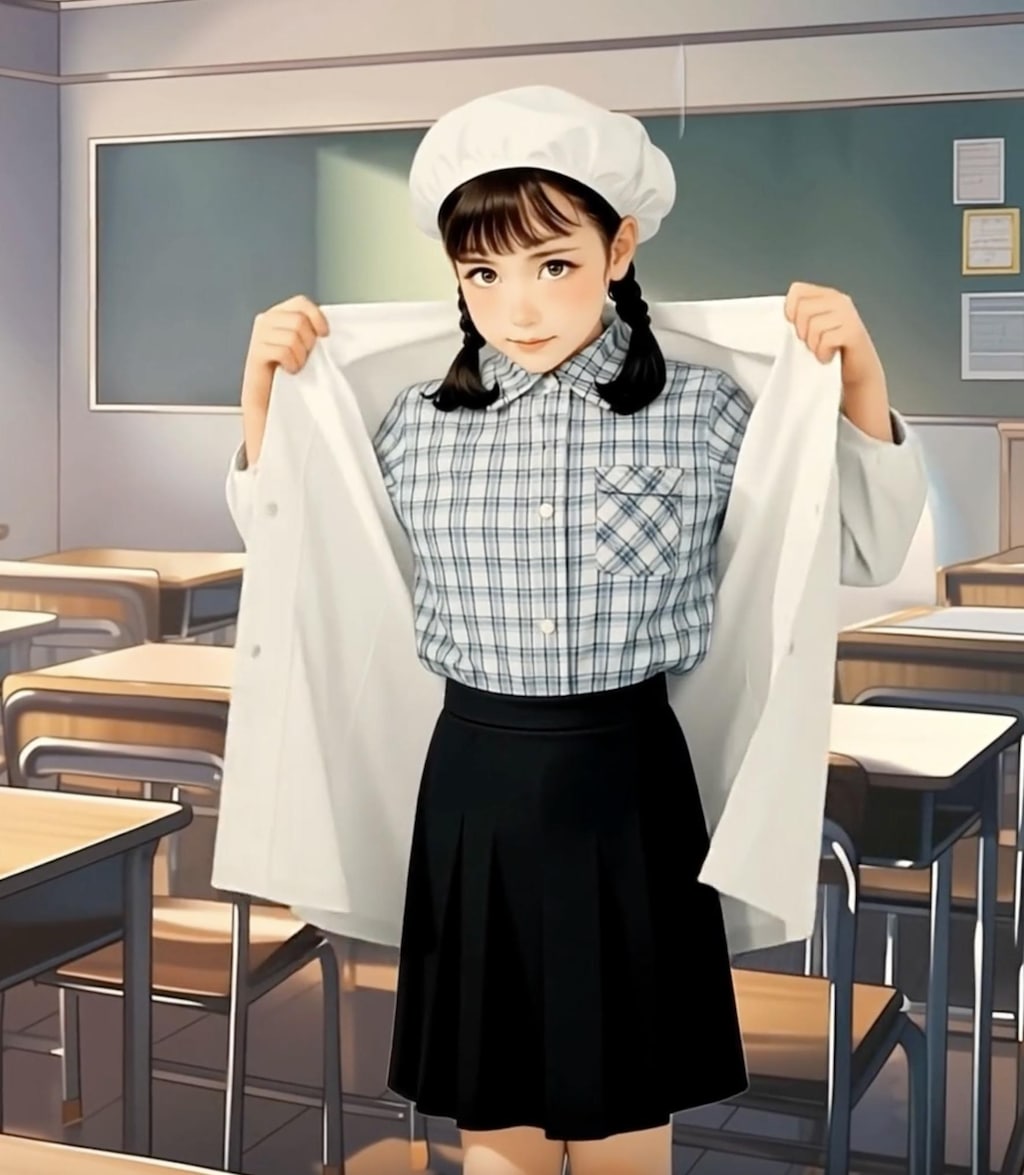 給食当番（脱衣編2/2）