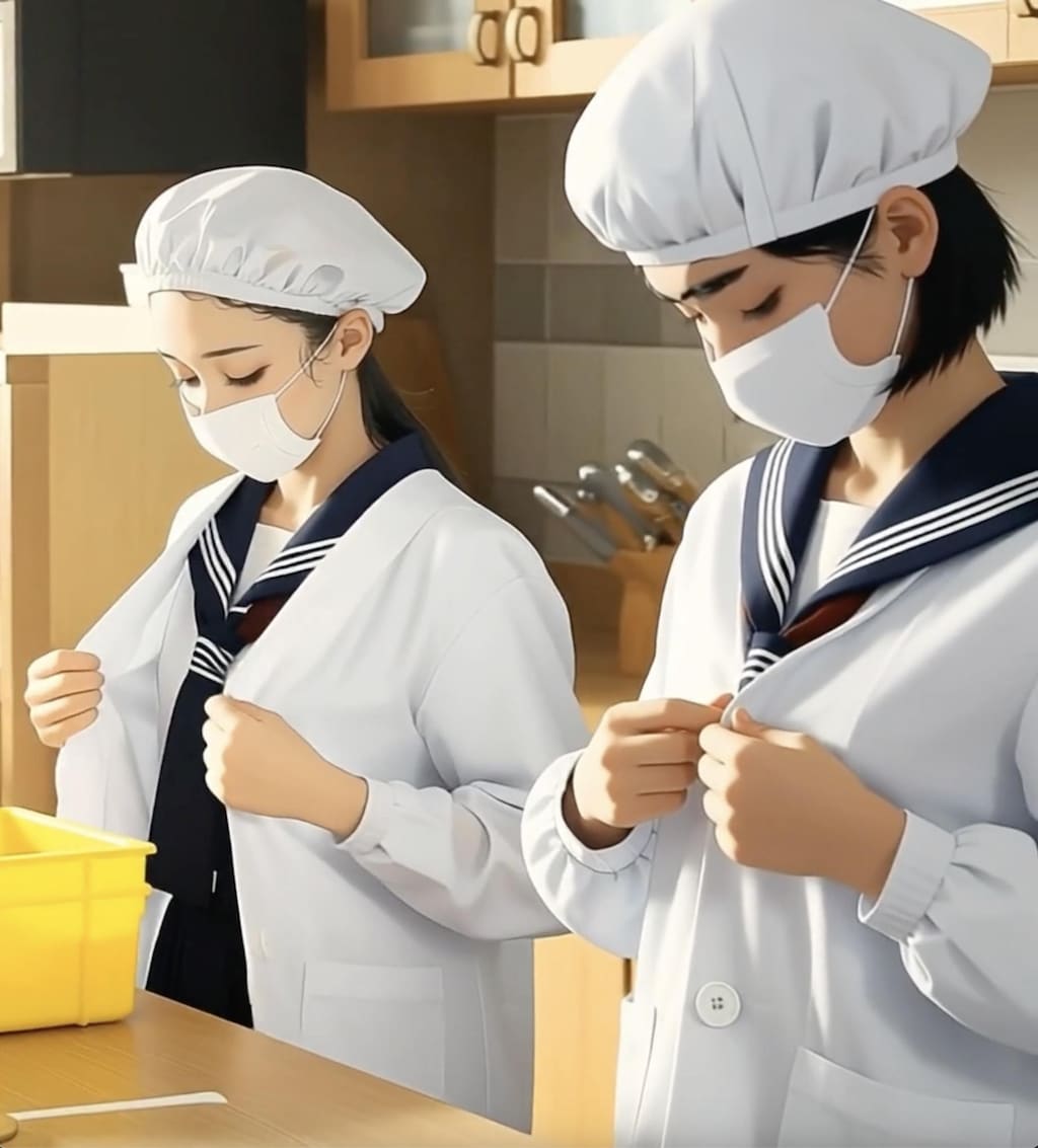 給食当番（脱衣編2/2）