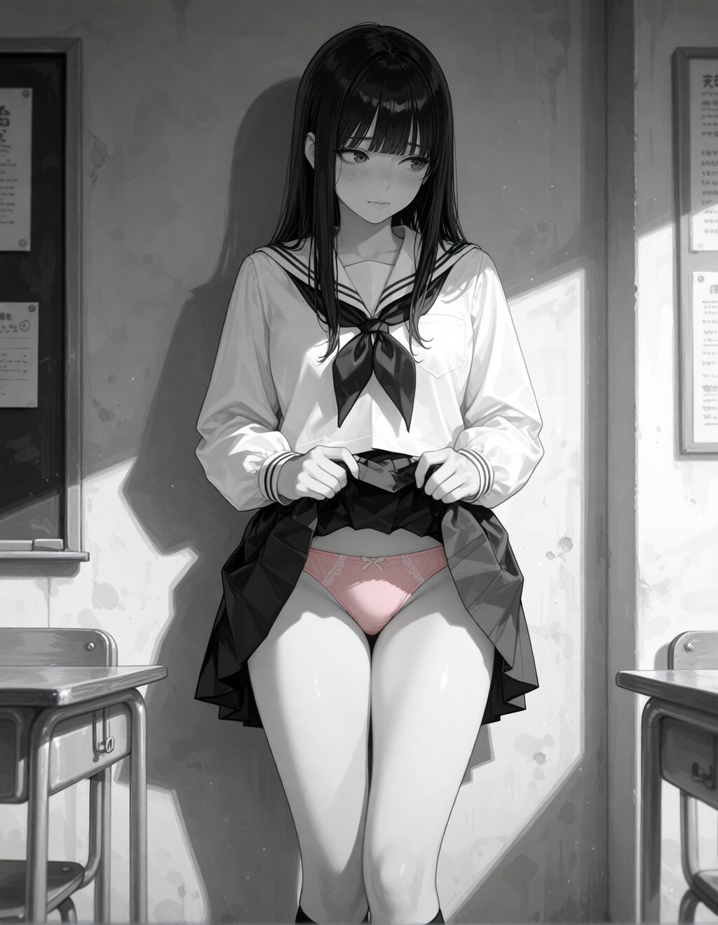 パンツだけ色が乗る世界
