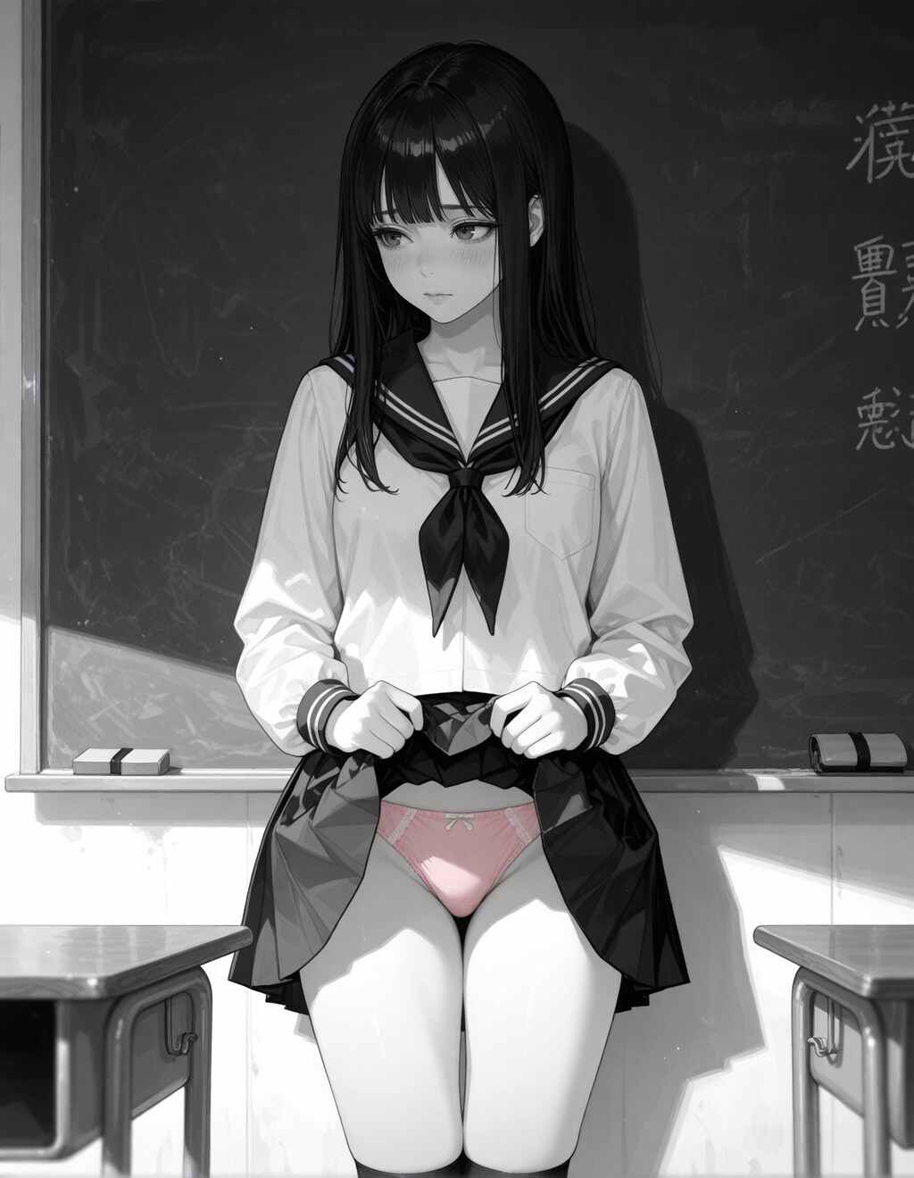 パンツだけ色が乗る世界