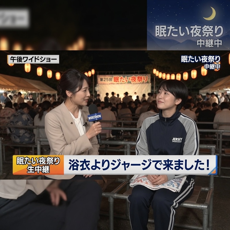 眠たい祭り。