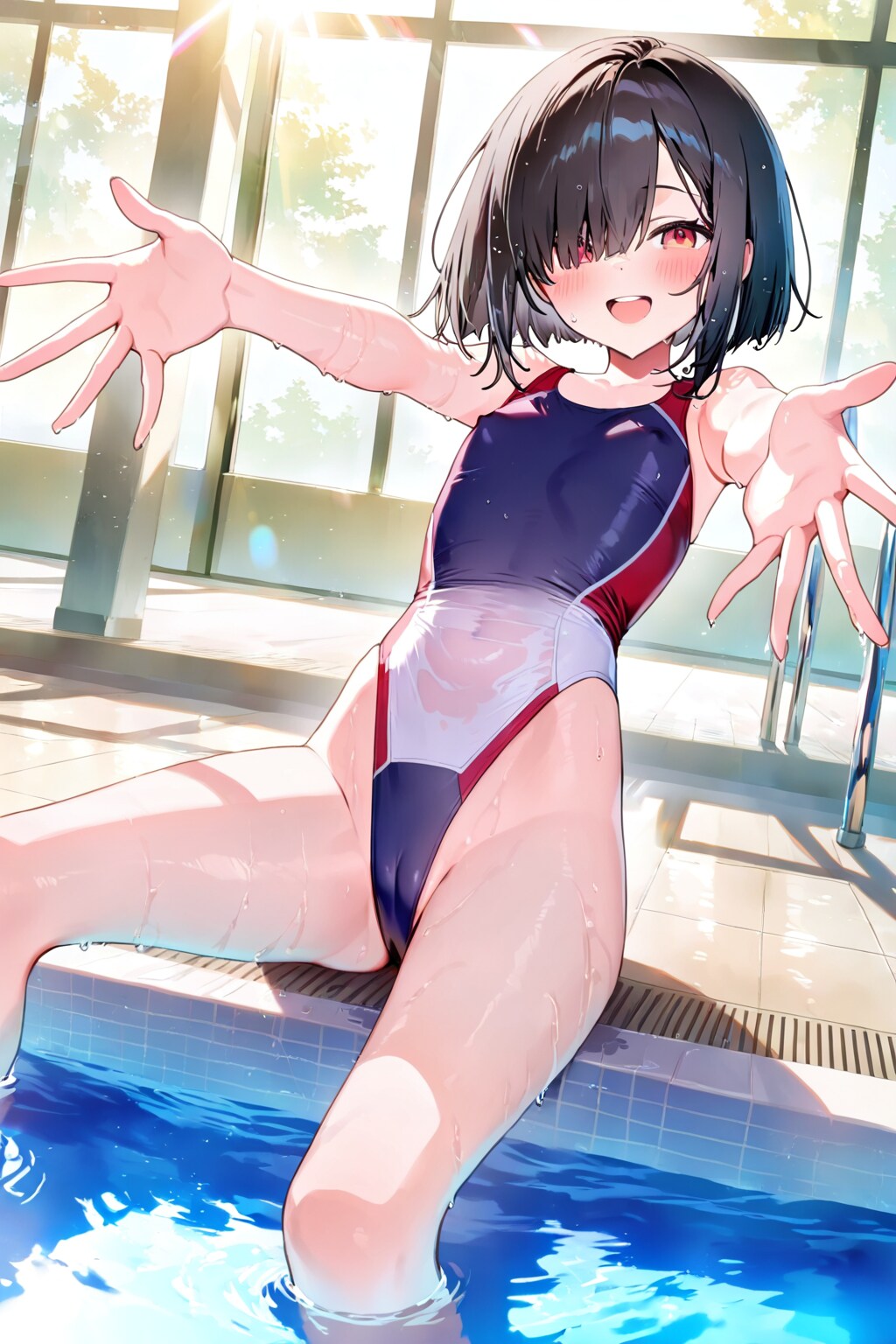 暑い日はプールだよね〜