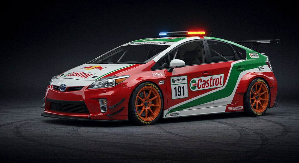 カストロールプリウスレーシングカーのセーフティーカー