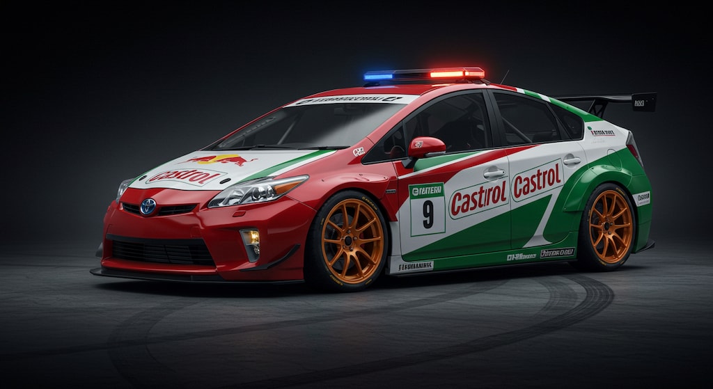 カストロールプリウスレーシングカーのセーフティーカー