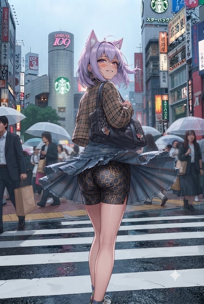 空をみるパンチラギャルのシス