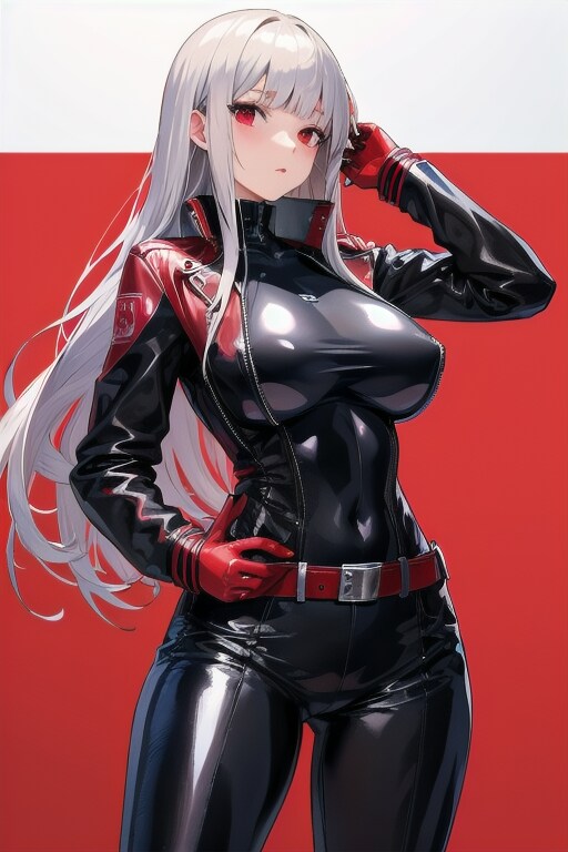 ライダースーツの女の子