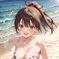 ビーチで下着姿の撮影会 Y920 4枚目