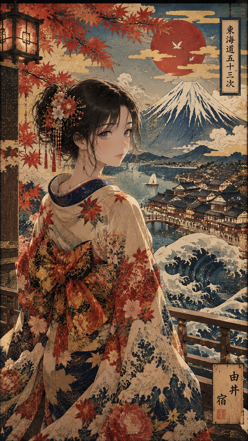 和風美麗イラスト生成GPT：カスタムGPT（GPTs）で作ったイラスト集  美麗イラスト生成・変換GPTの指示文をChatGPTにコピーして、和風テイストにできないか？ 元になる完成指示文が既にあるか