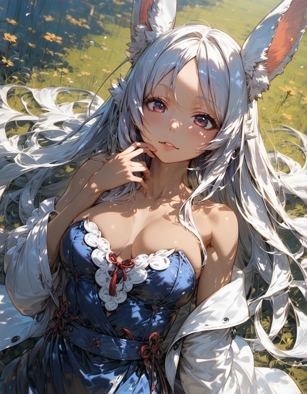 Silver Ears in the Meadow Light
