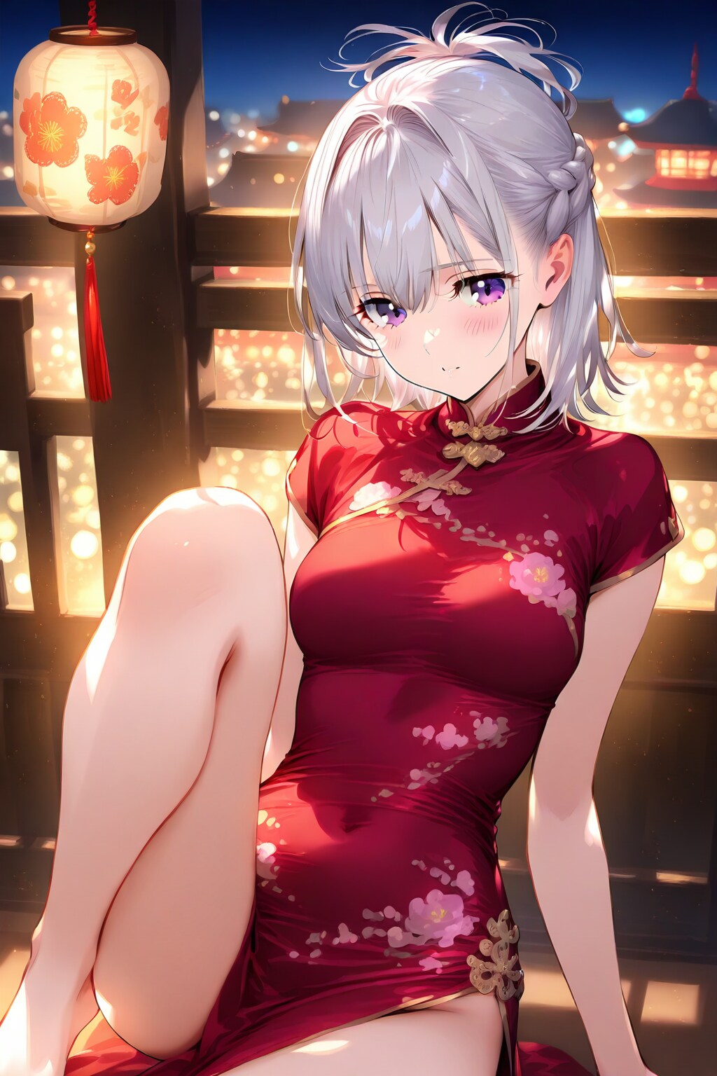 (826HQ)銀髪ちゃんチャイナドレス
