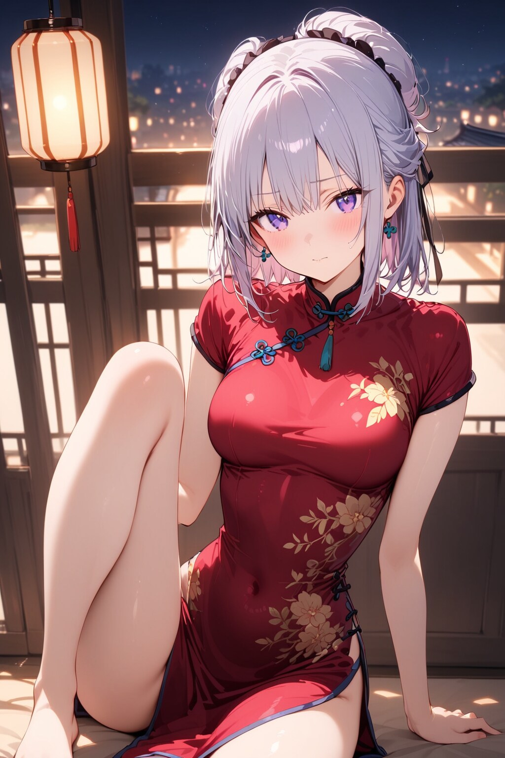 (826HQ)銀髪ちゃんチャイナドレス