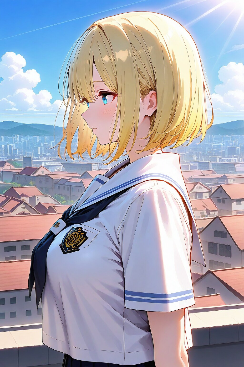 金髪さんの横顔