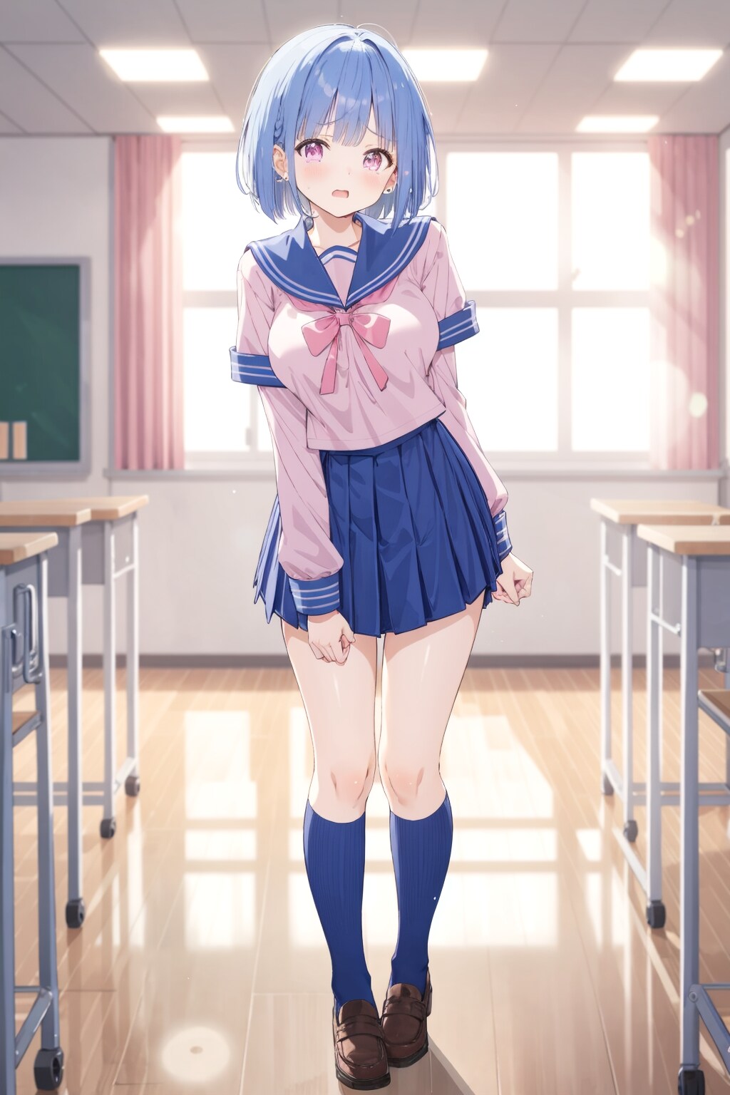 ど～しよ～。宿題、忘れちゃった～。 | の人気AIイラスト・グラビア