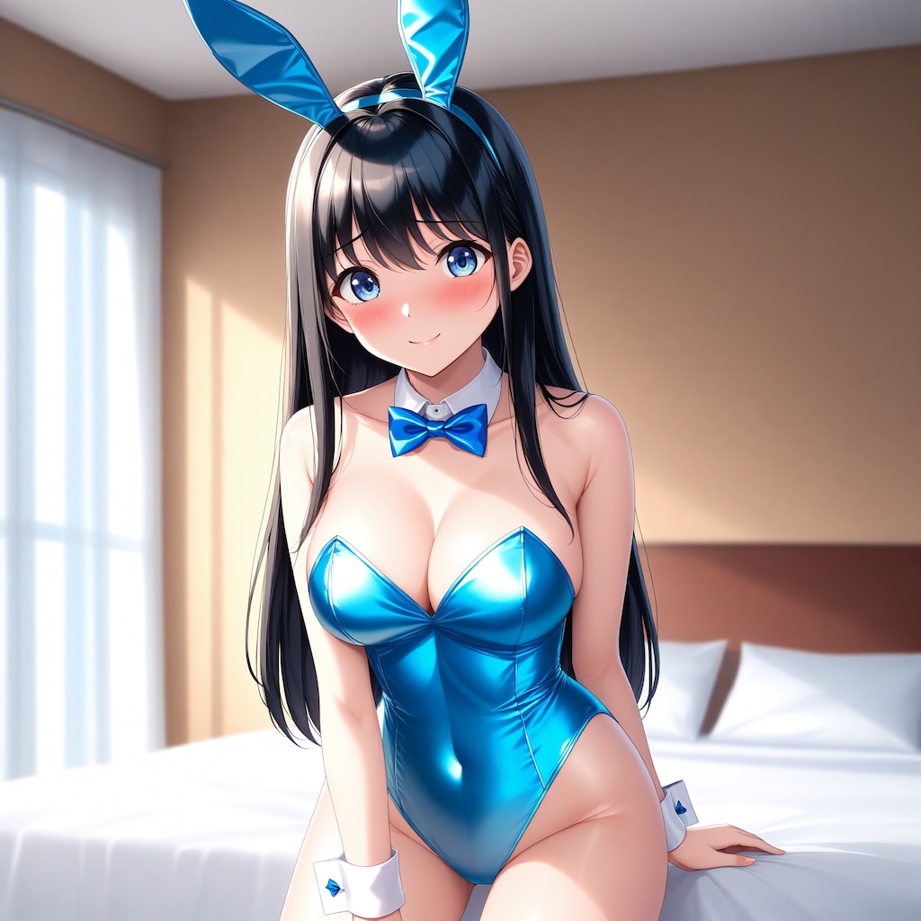 青バニーガール