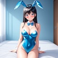 青バニーガール 6枚目