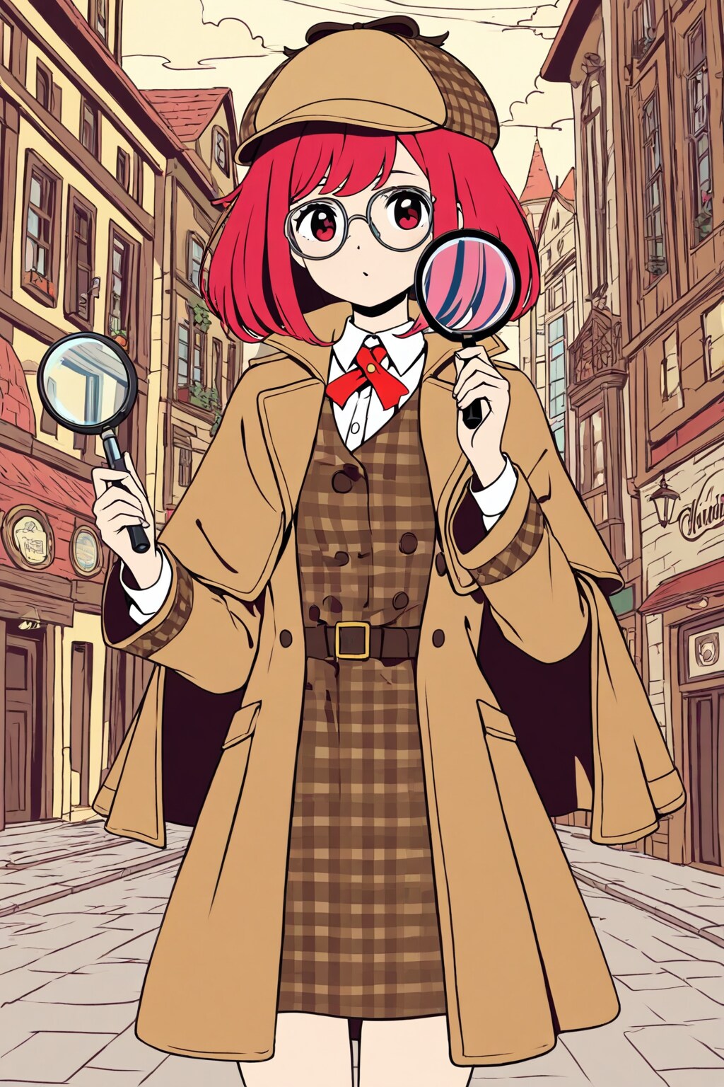 探偵の赤髪ちゃん | の人気AIイラスト・グラビア