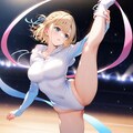 金髪ショート新体操美少女 2枚目