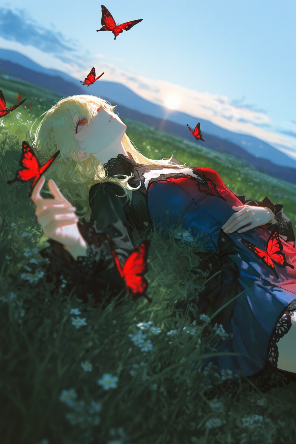 赤い蝶の囁きに導かれる少女