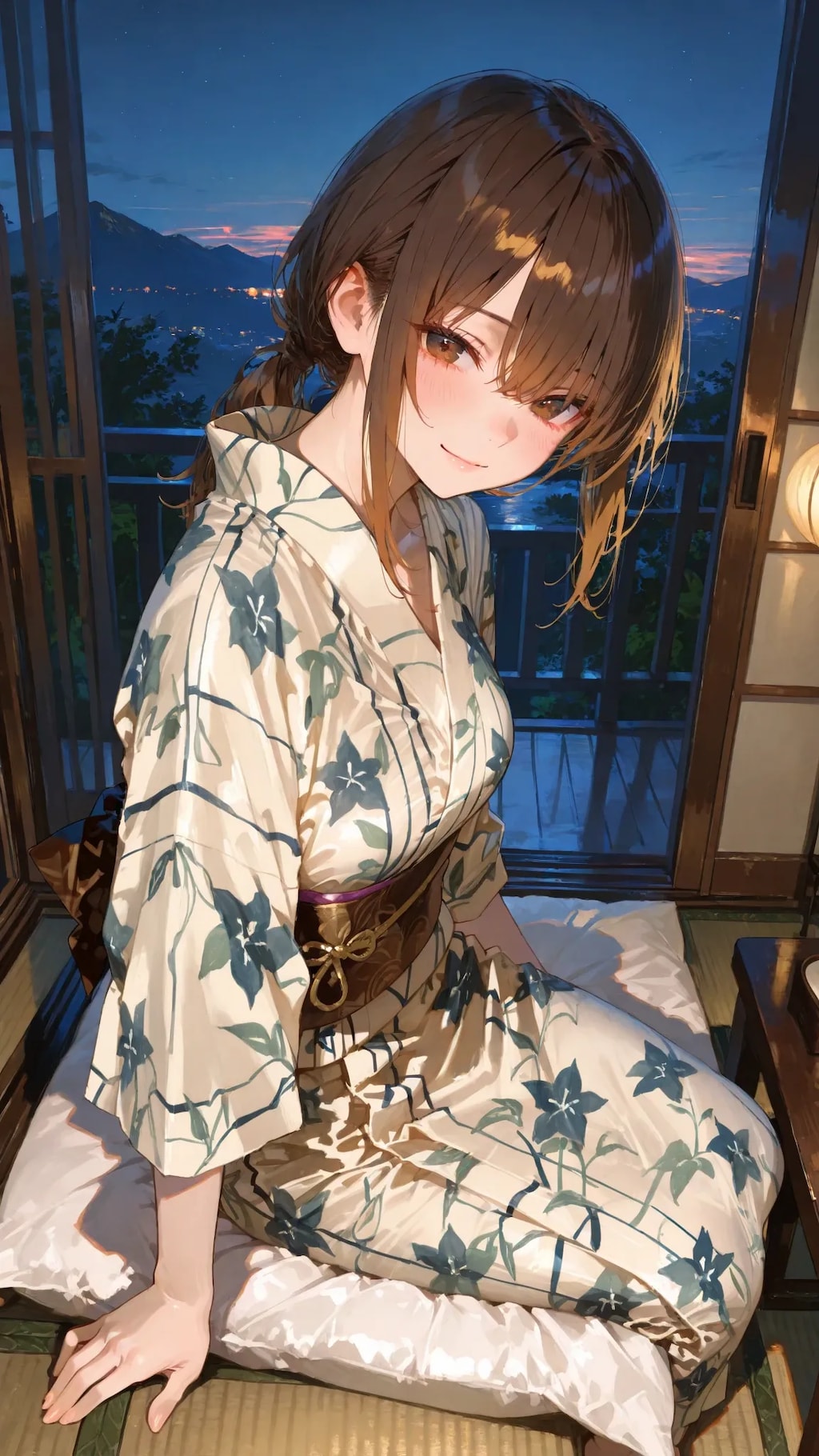「お忍び温泉旅行 、長い夜の始まり…チュッ」人妻S