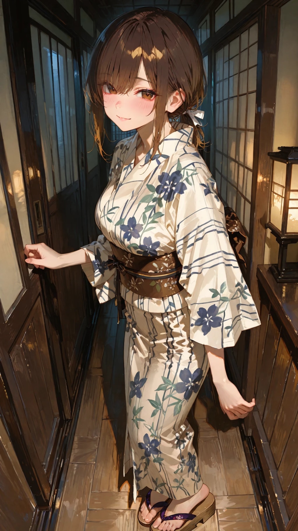 「お忍び温泉旅行 、長い夜の始まり…チュッ」人妻S