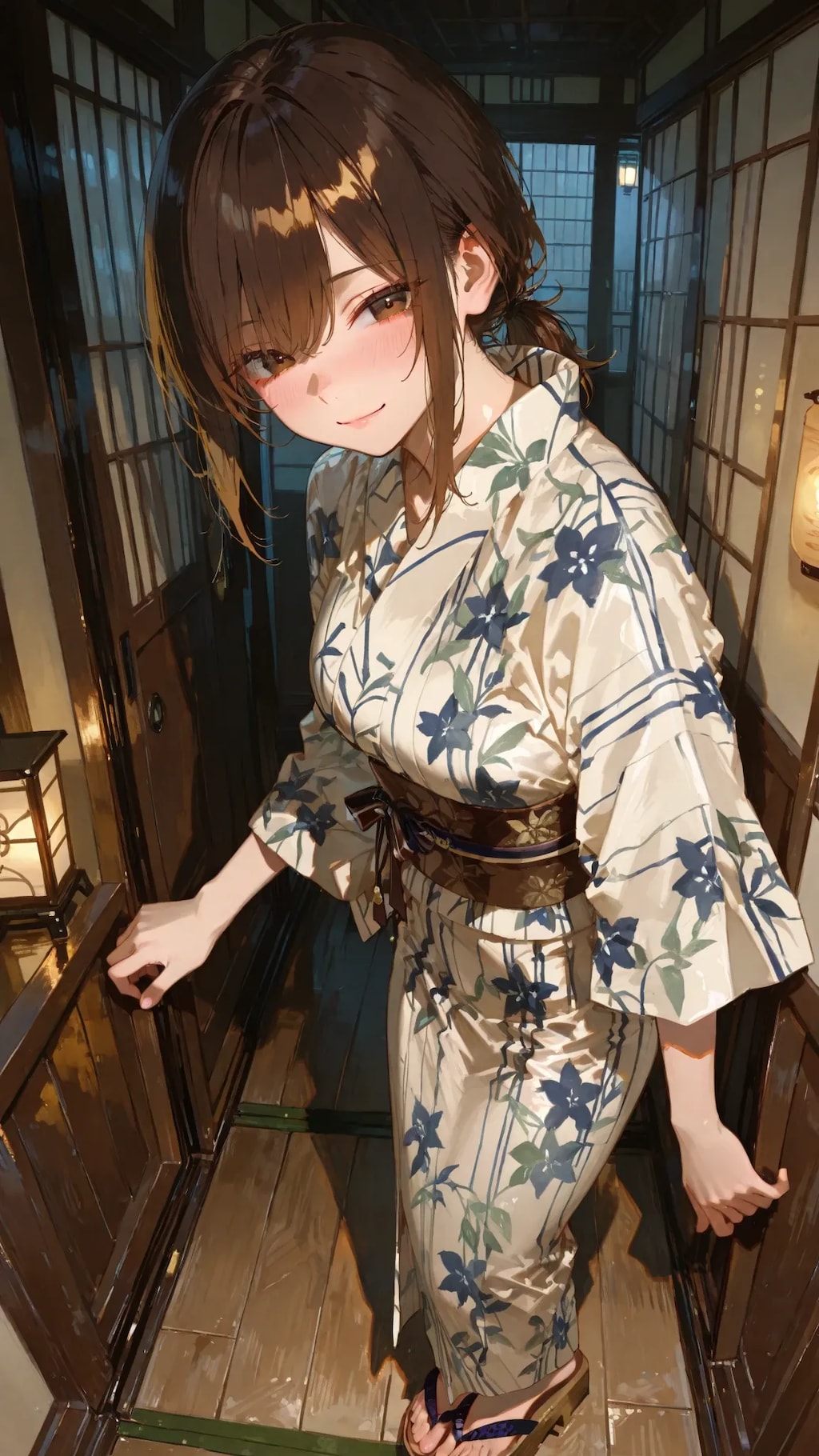 「お忍び温泉旅行 、長い夜の始まり…チュッ」人妻S